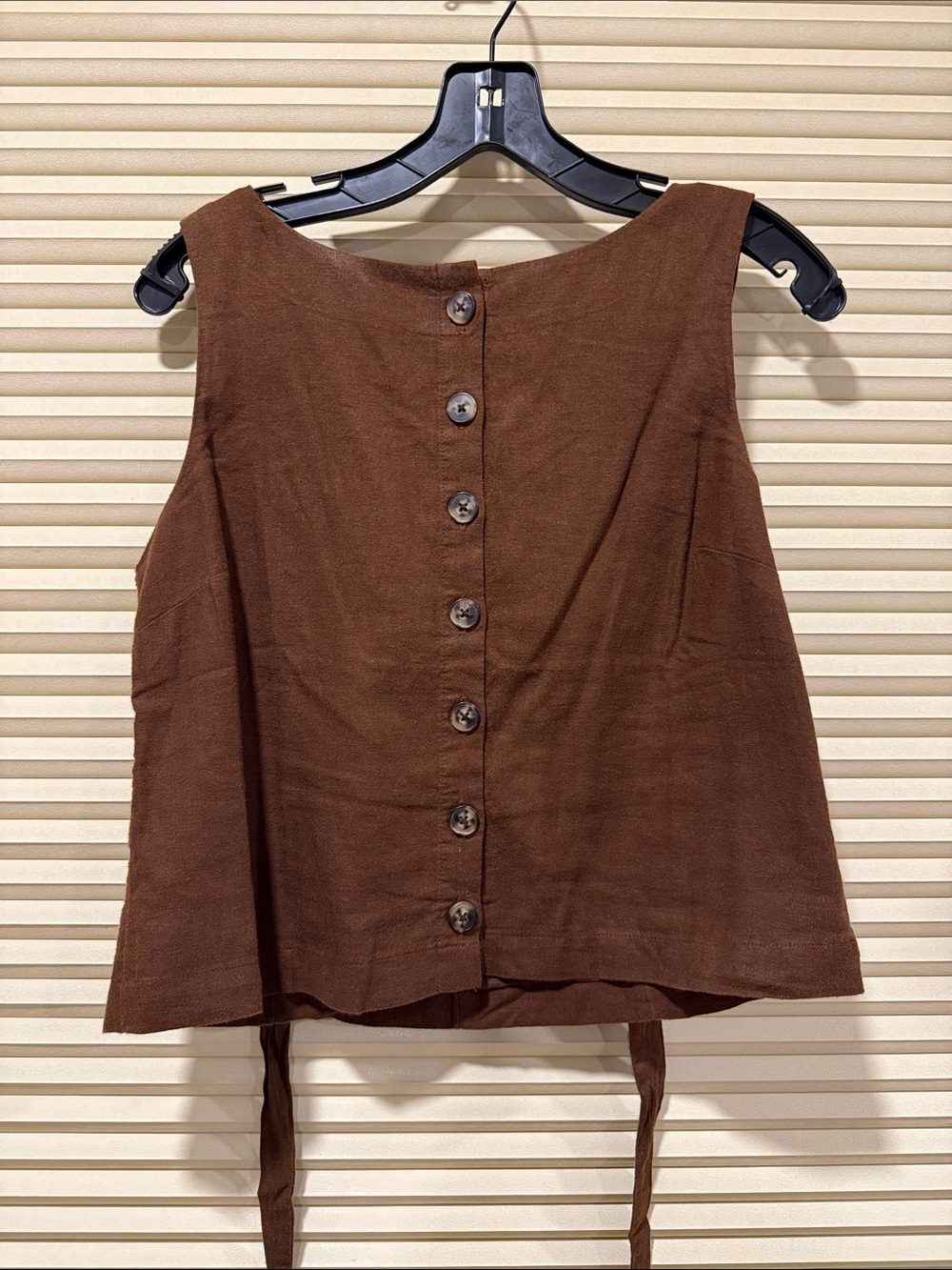 American Eagle Outfitters Brown Button-Back Sleeveless Camisole